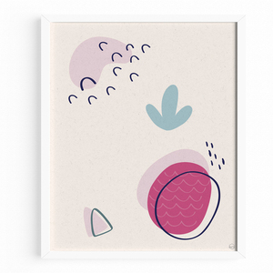Ξύλινο καδράκι "Ανοιξη" με αφηρημένα σχήματα-σχέδιο2|21x30εκ|Διακόσμηση Σπιτιού - πίνακες & κάδρα, διακόσμηση σαλονιού, για παιδιά, δώρο για νεογέννητο