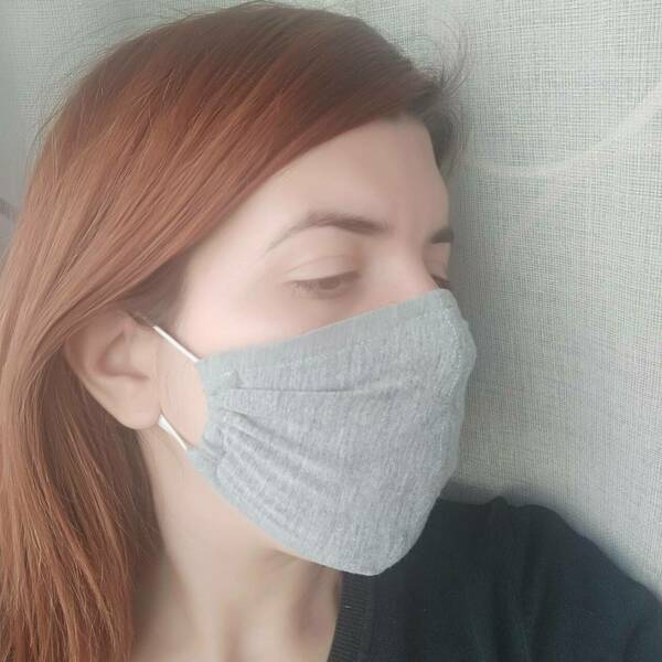 μάσκα προσώπου γκρί ανοιχτό για γυναίκα και άνδρα - ανδρικά, unisex, μάσκες προσώπου - 5