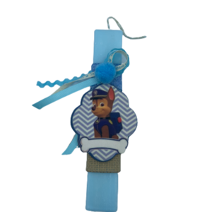 Αρωματική λαμπάδα σκυλάκι γαλάζιο με όνομα - λαμπάδες, για παιδιά, προσωποποιημένα, ήρωες κινουμένων σχεδίων