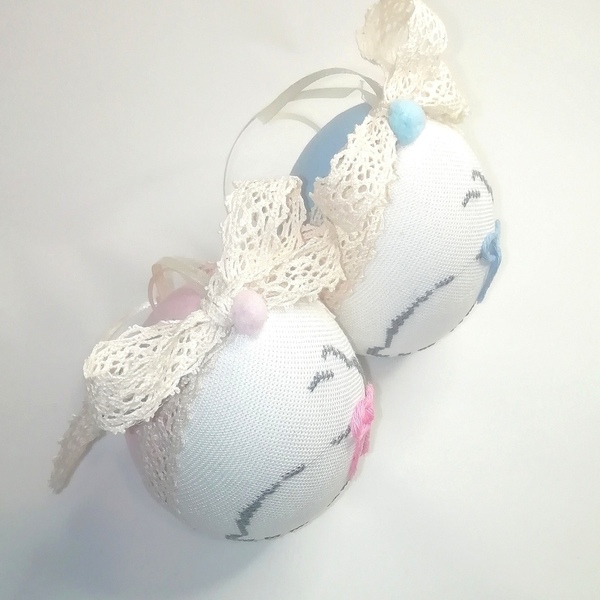 Πασχαλινά διακοσμητικά Πασχαλινά αυγά κουνελάκι - κορίτσι, αγόρι, διακοσμητικά, για παιδιά, για μωρά - 4