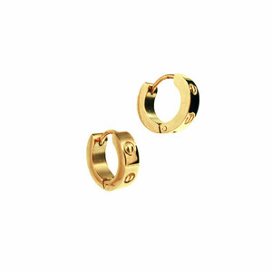 κλασικό χρυσό σκουλαρίκι - επιχρυσωμένα, κρίκοι, μικρά, ατσάλι, φθηνά
