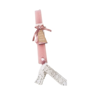 Χειροποίητη αρωματική λαμπάδα «Το πρώτο μου Πάσχα» ροζ 23 εκ. για κορίτσι - κορίτσι, λαμπάδες, βρεφικά, πρώτο Πάσχα, για μωρά