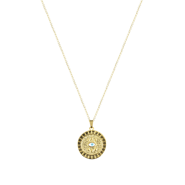 Κολιέ Επίχρυσο "Boho Sun" - charms, επιχρυσωμένα, ασήμι 925, κοντά, boho - 2