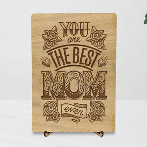 Δώρο για την Γιορτή της Μητέρας - Ξύλινη Κάρτα 12cmx17cm (*Δυνατότητα προσαρμογής κάρτας - ξύλο, κάρτα ευχών, διακοσμητικά, γιορτή της μητέρας, δώρα για γυναίκες, ευχετήριες κάρτες