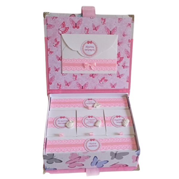 Κουτί για αναμνηστικά του μωρού με πεταλούδες - κορίτσι, αναμνηστικά - 4