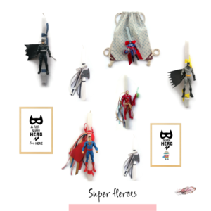 Σετ Παιδική Λαμπάδα με Super Hero ♥ τσάντα πλάτης με αστέρια 30cm Σετ των Δύο - αγόρι, λαμπάδες, για παιδιά, σούπερ ήρωες, παιχνιδολαμπάδες - 5