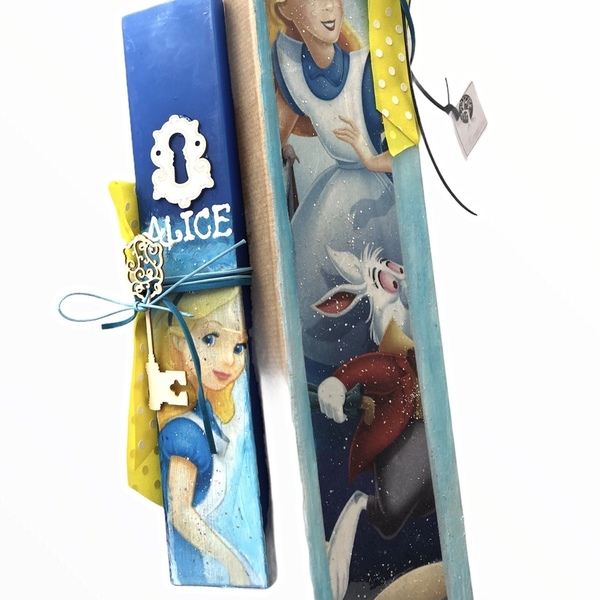 Μπλε λαμπάδα «παραμύθι» με craft κουτι - κορίτσι, λαμπάδες, για παιδιά, ήρωες κινουμένων σχεδίων, για μωρά