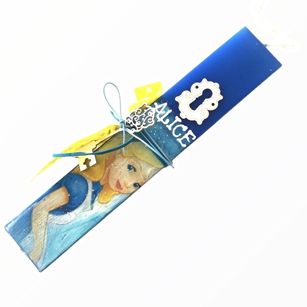 Μπλε λαμπάδα «παραμύθι» με craft κουτι - κορίτσι, λαμπάδες, για παιδιά, ήρωες κινουμένων σχεδίων, για μωρά - 5