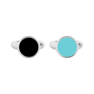 Δαχτυλίδι Επάργυρο "Big Color Dots" - ορείχαλκος, επάργυρα, μικρά, boho, αυξομειούμενα