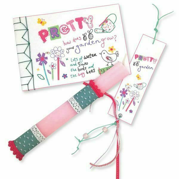 PRETTY Λαμπάδα με σελιδοδείκτη και σημειωματάριο δώρο - κορίτσι, λαμπάδες, για εφήβους, πριγκίπισσες
