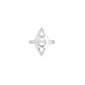 Δαχτυλίδι Αυξομειούμενο Επάργυρο "Minimal Eye" - ορείχαλκος, επάργυρα, μικρά, boho, αυξομειούμενα