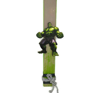 Λαμπάδα για αγόρια με τον ήρωα Hulk 30cm πλακέ - αγόρι, για παιδιά, ήρωες κινουμένων σχεδίων
