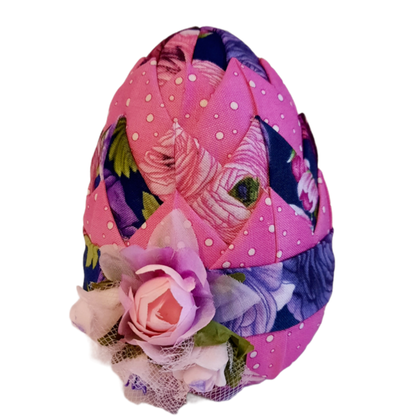 Διακοσμητικό Πασχαλινό αυγό με ροζ και μωβ αποχρώσεις, με ύψος 12cm - διακοσμητικά, πασχαλινά αυγά διακοσμητικά, πασχαλινή διακόσμηση, πασχαλινά δώρα