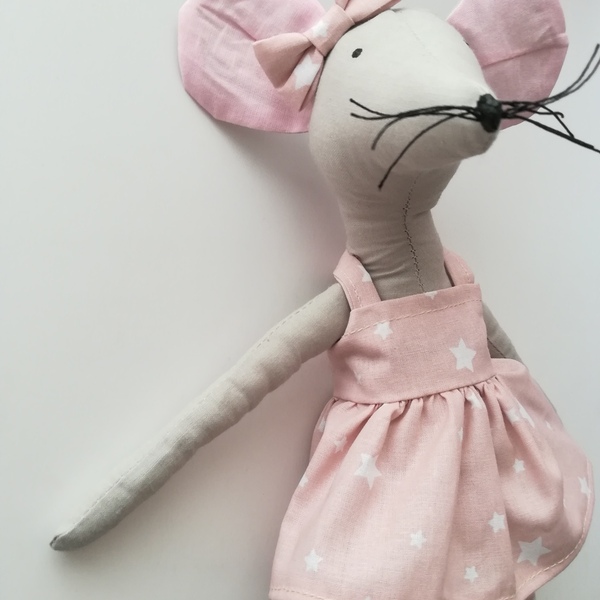 "Rica the mouse doll" - ύφασμα, λούτρινα - 2