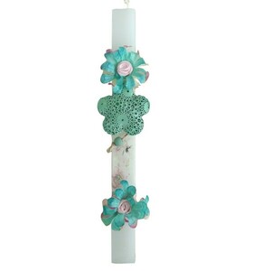 Λαμπάδα "Λουλούδια (30cm) - κορίτσι, λουλούδια, λαμπάδες, για ενήλικες, για εφήβους
