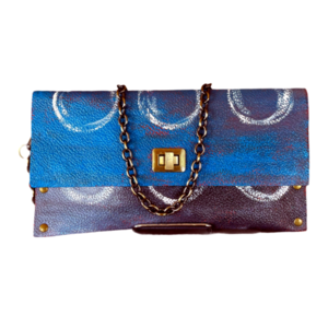 Δερμάτινη τσάντα χειροποίητη Mediterranean Blue - δέρμα, φάκελοι, χιαστί, all day, μικρές