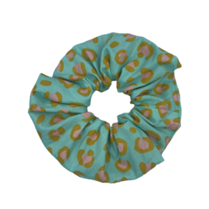 Scrunchie σε pattern Λεοπάρ βεραμάν - λαστιχάκια μαλλιών, animal print