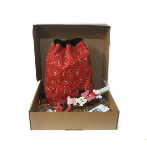 Πασχαλινή Χειροποίητη Λαμπάδα Ποντικούλα με υφασμάτινο σακίδιο - κορίτσι, λαμπάδες, σακίδια πλάτης, για παιδιά - 3