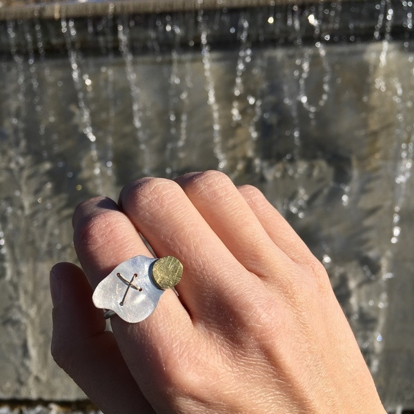 Δαχτυλιδι ασημένιο με λεπτομέρεια - κλασσικό, μοναδικό, μοντέρνο, δαχτυλίδι, χειροποίητα - 2
