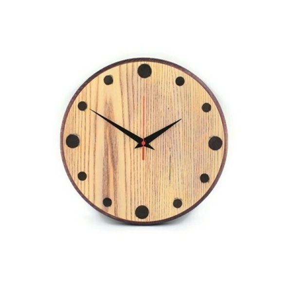 Χειροποίητο ξύλινο ρολόι τοίχου The Classic Purple Berry από δεσποτάκι διαμέτρου 30 cm - ξύλο, ρολόι, δώρο, τοίχου, ξύλινα διακοσμητικά τοίχου