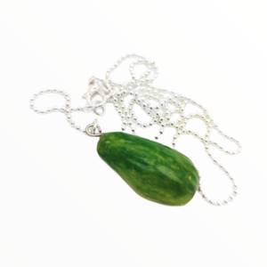Kολιέ Παπάγια (Papaya necklace),χειροποίητα κοσμήματα μινιατούρες φρούτων και απομίμησης φαγητού απο πολυμερικό πηλό Mimitopia - γυναικεία, πηλός, χειροποίητα, μινιατούρες φιγούρες - 2