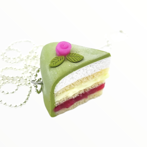 Κολιέ Swedish princess cake,χειροποίητα κοσμήματα μινιατούρες γλυκών και απομίμησης φαγητού απο πολυμερικό πηλό Mimitopia - γυναικεία, πηλός, χειροποίητα, γλυκά, μινιατούρες φιγούρες - 2