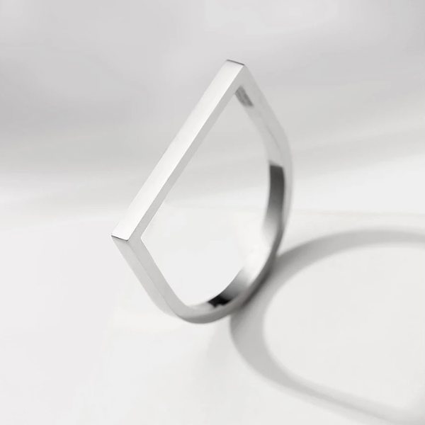 Δαχτυλίδι ατσάλι - simple geometry - επάργυρα, βεράκια, ατσάλι, boho, σταθερά - 2