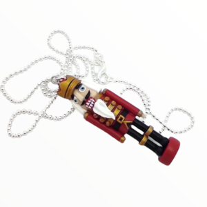 Κολιέ Καρυοθραύστης (nutcracker necklace),Χριστουγεννιάτικα χειροποίητα κοσμήματα μινιατούρες από πολυμερικό πηλό Mimitopia - γυναικεία, πηλός, χειροποίητα, χριστουγεννιάτικα δώρα, μινιατούρες φιγούρες