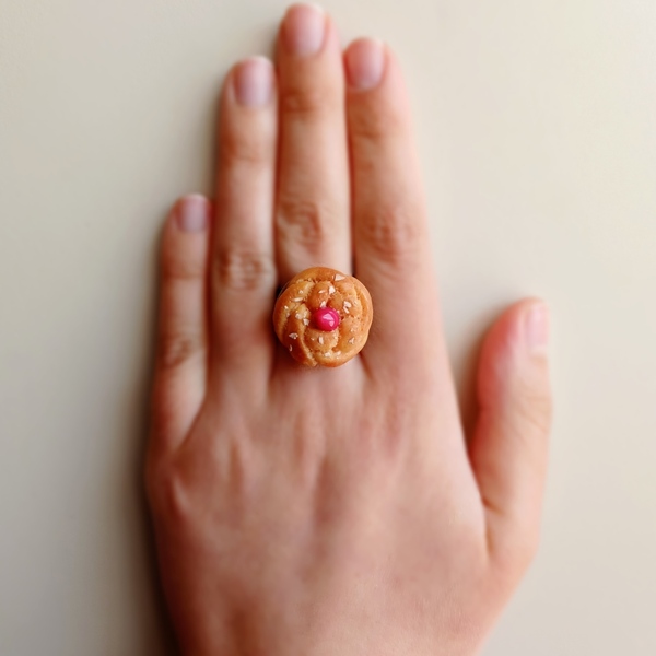 Πασχαλινό τσουρέκι δαχτυλίδι - πηλός, μινιατούρες φιγούρες, για ενήλικες, αυξομειούμενα - 2