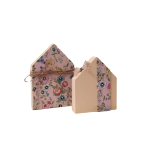 Ξύλινα διακοσμητικά σπιτάκια με λουλούδια - ξύλο, σπίτι, χειροποίητα, διακοσμητικά - 2