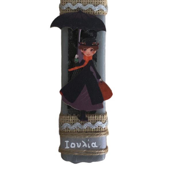 Αρωματική λαμπάδα Mary Poppins - κορίτσι, λαμπάδες, όνομα - μονόγραμμα, για ενήλικες, για εφήβους - 2