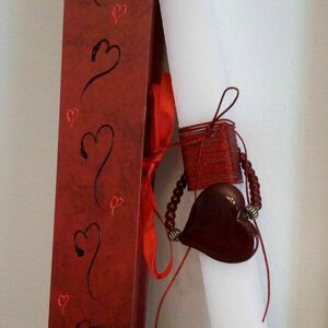 Λαμπάδα με βραχιόλι καρδιά χαουλίτη - ζωγραφισμένα στο χέρι, κορίτσι, λαμπάδες, χειροποίητα, για ενήλικες - 3