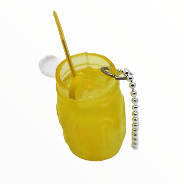 Κολιέ χυμός λεμονιού σε βάζο (lemon cocktail necklace),κοσμήματα απομίμησης ποτών και κοκτέιλ,χειροποίητα κοσμήματα μινιατούρες πολυμερικού πηλού Mimitopia - βάζα & μπολ, πηλός, χειροποίητα - 3