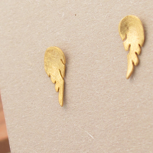 Σκουλαρίκια Φτερά Ασήμι 925 - φτερό, σκουλαρίκια, ασημένια, καρφωτά, μικρά - 5