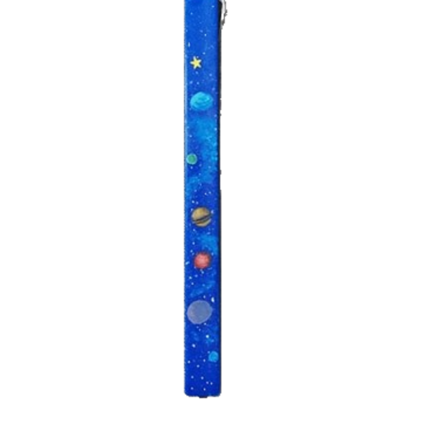 Λαμπάδα μπλε ζωγραφισμένη διάστημα 36εκ - λαμπάδες, για παιδιά, για ενήλικες, για εφήβους
