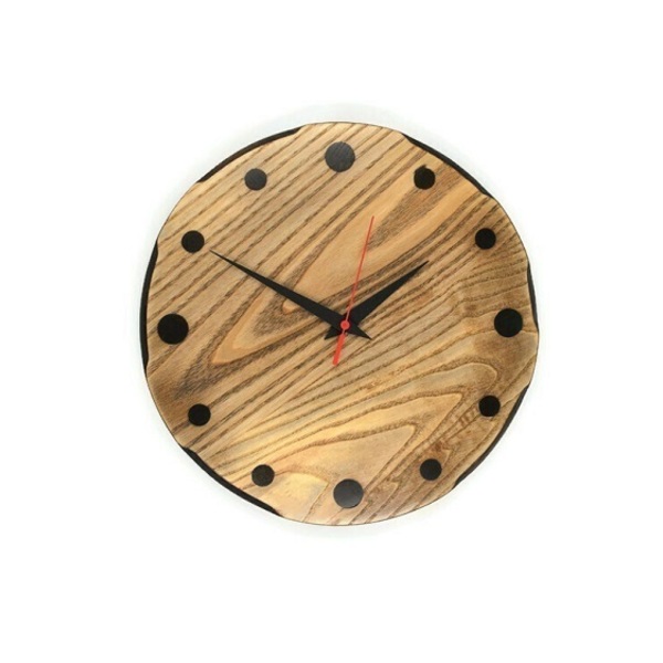 Χειροποίητο ξύλινο ρολόι τοίχου The Rustic από δεσποτάκι διαμέτρου 30 cm - ξύλο, δώρο, τοίχου, δώρα γάμου, ξύλινα διακοσμητικά τοίχου