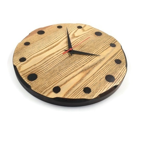 Χειροποίητο ξύλινο ρολόι τοίχου The Rustic από δεσποτάκι διαμέτρου 30cm - ξύλο, δώρο, τοίχου, δώρα γάμου, ξύλινα διακοσμητικά τοίχου - 2