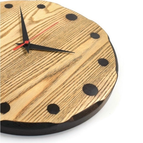 Χειροποίητο ξύλινο ρολόι τοίχου The Rustic από δεσποτάκι διαμέτρου 30cm - ξύλο, δώρο, τοίχου, δώρα γάμου, ξύλινα διακοσμητικά τοίχου - 5