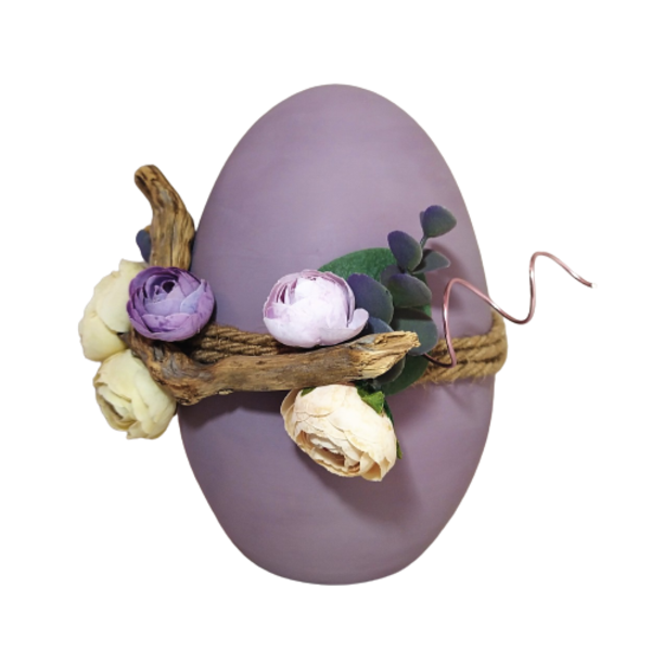 Πασχαλινό κεραμικό αυγό Large - μωβ - διακοσμητικά, πασχαλινά αυγά διακοσμητικά, για ενήλικες, πασχαλινή διακόσμηση, πασχαλινά δώρα - 2