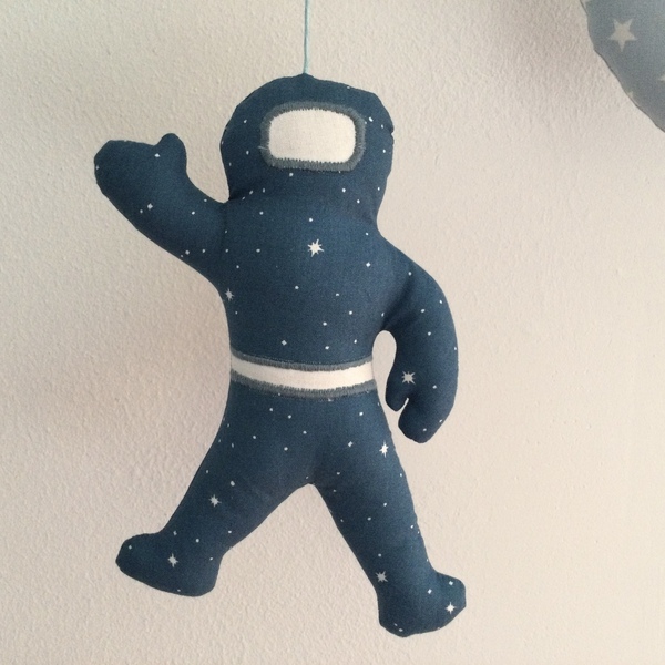 Κρεμαστό διακοσμητικό Πλανήτης Κρόνος με αστροναύτη και φεγγαράκι - αγόρι, παιδικό δωμάτιο, κρεμαστά, διακοσμητικά, διάστημα - 4
