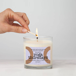 The smell of yoga thursdays| αρωματικό κερί σόγιας σε γυάλινο ποτήριο | 100%vegan - αρωματικά κεριά
