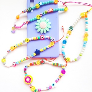 Πολύχρωμο λουράκι για το κινητό "σαγκουίνι". Colourful bead strap. - κρεμαστά, candy, λουράκια, φθηνά - 3