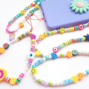 Πολύχρωμο λουράκι με φρουτάκια Phone bead strap with fruits - candy, λουράκια, φθηνά, προσωποποιημένα - 4
