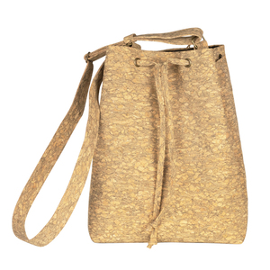 Τσάντα Πουγκί Φελλός "Woody Bucket Bag" - ώμου, πουγκί, all day, φελλός, μεγάλες