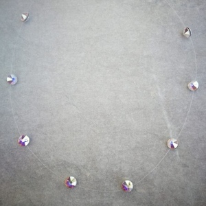 Κολιέ με swarovski- Crystals on necklace - επάργυρα, swarovski, τσόκερ, κοντά - 3