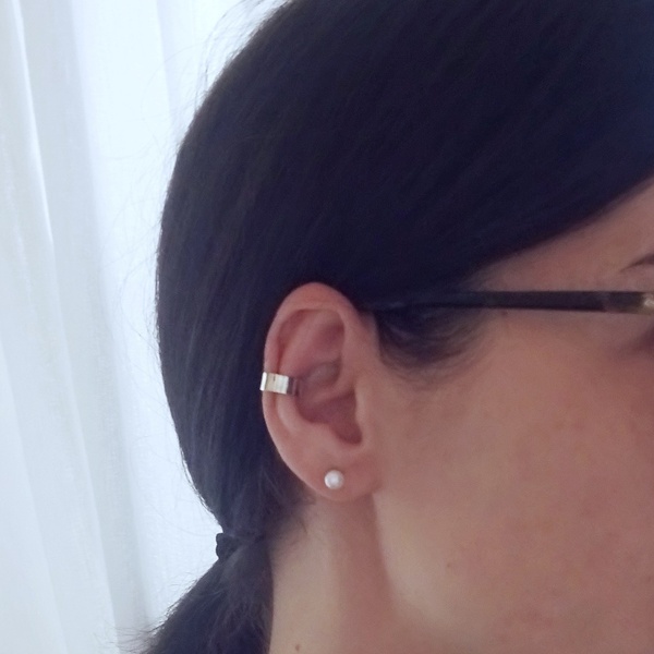 Minimal ασημένιο ear cuff - ασήμι, minimal, μικρά, ear cuffs, φθηνά - 4