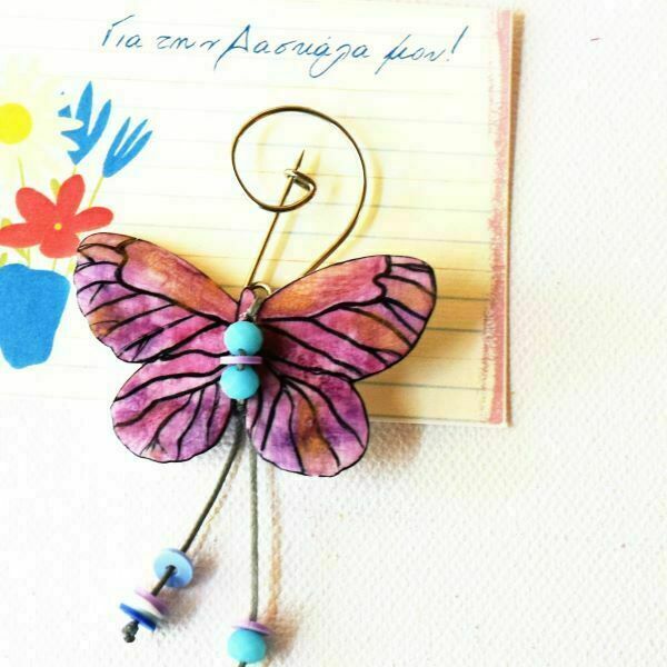 Ζωγραφιστή Πεταλούδα Καρφίτσα Ευχαριστήριο Δώρο Δασκάλας Αναμνηστικό - ζωγραφισμένα στο χέρι, ιδιαίτερο, πεταλούδα, δώρα για δασκάλες - 3
