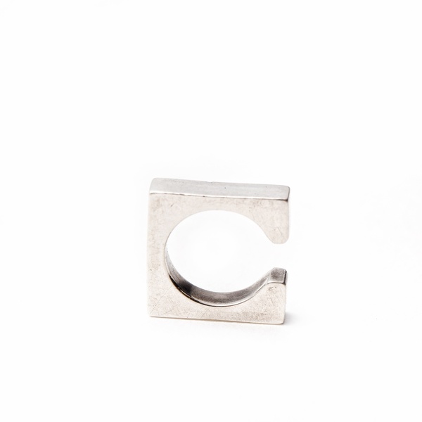 Minimal ασημένιο ear cuff τετράγωνο - ασήμι, ασήμι 925, γεωμετρικά σχέδια, ear cuffs