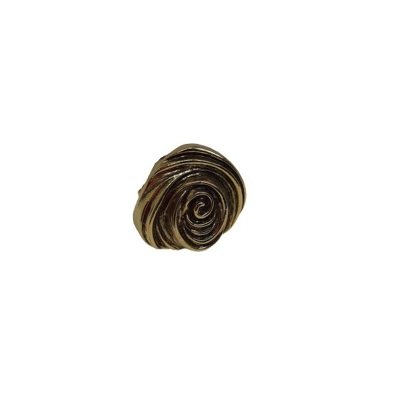Δαχτυλίδι χρυσό με σιδερένιο χρυσό boho κουμπί σε σχήμα λουλουδιού - λουλούδι, boho, μεγάλα, αυξομειούμενα, φθηνά - 2