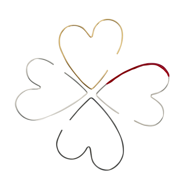 Palpitation- Handmade silver - κρεμαστά, μεγάλα, ασήμι, καρδιά - 4